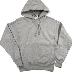 New Champion Reverse Weave Hoodie Sweatshirt Gray Blank Heavy Mens Small NWT